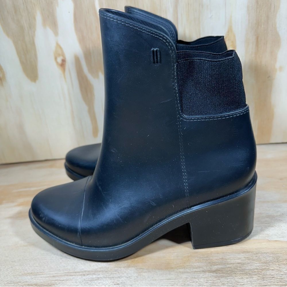 Melissa Black Rubber Rain Boots Women’s Size 8